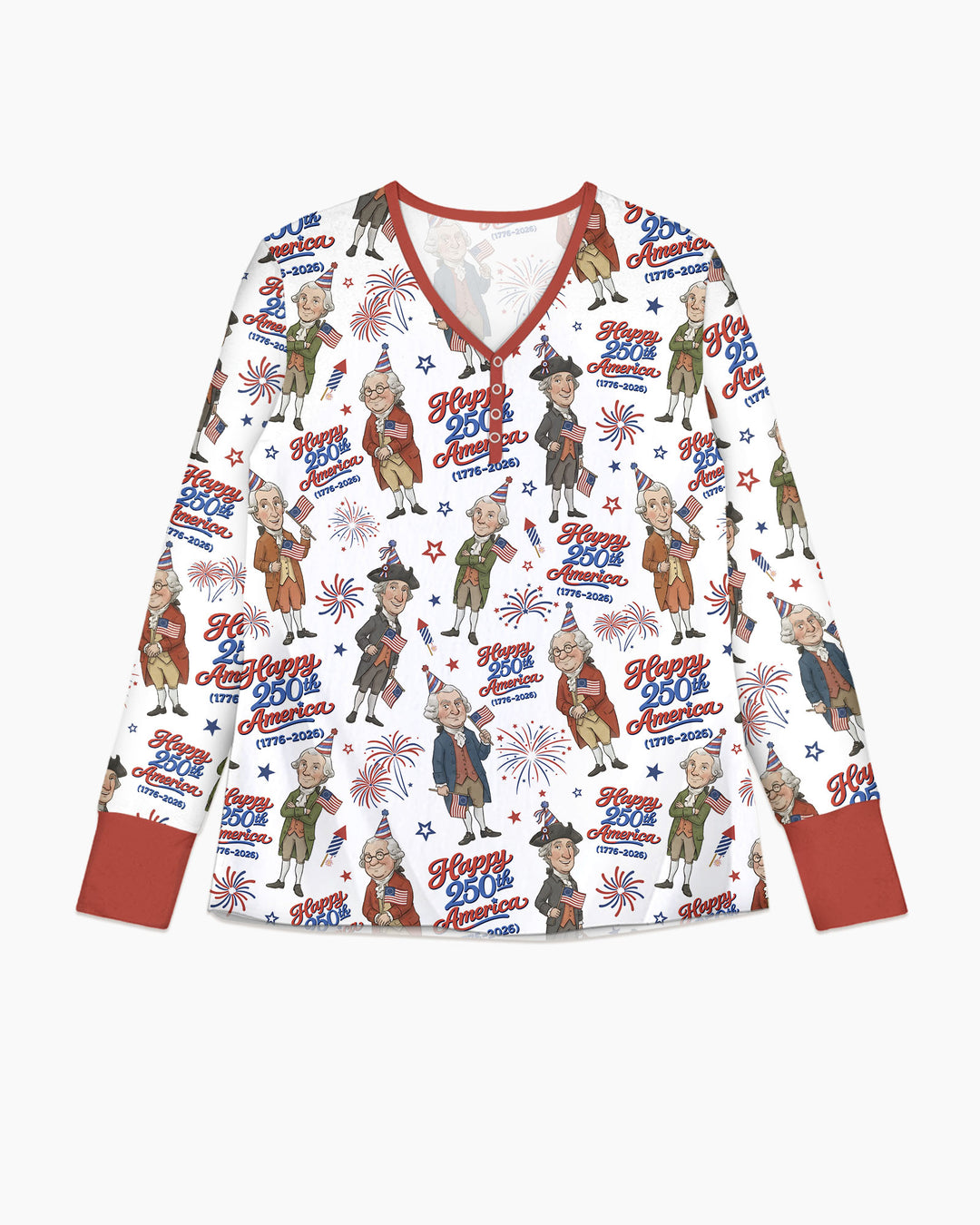 Party Like It's 1776 Family Matching Bamboo Women Pajama Set
