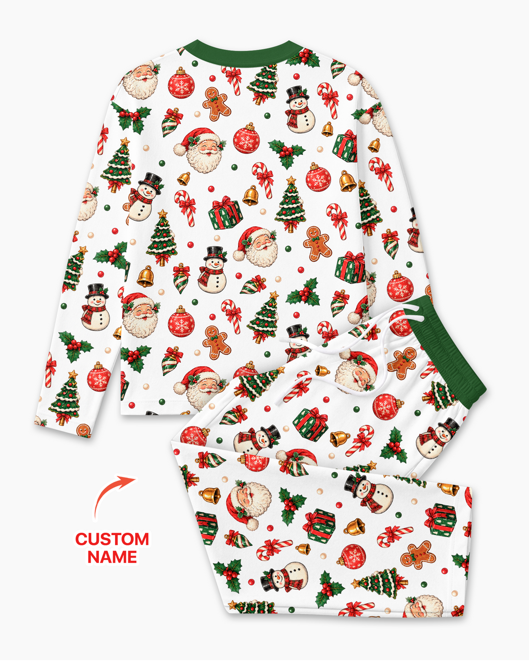 Custom Name Christmas The Bow Bamboo Men's Pajama Set