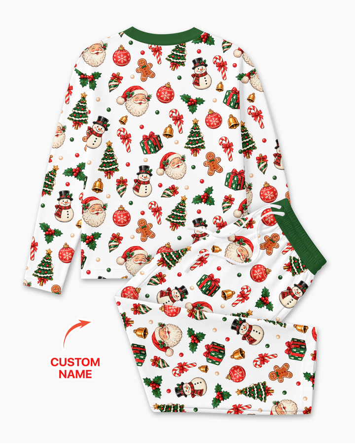 Custom Name Christmas The Bow Bamboo Men's Pajama Set