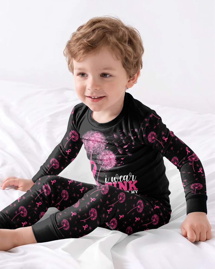 Dandelion Pink For Mom Bamboo Two Piece Long Sleeve Pajama Set