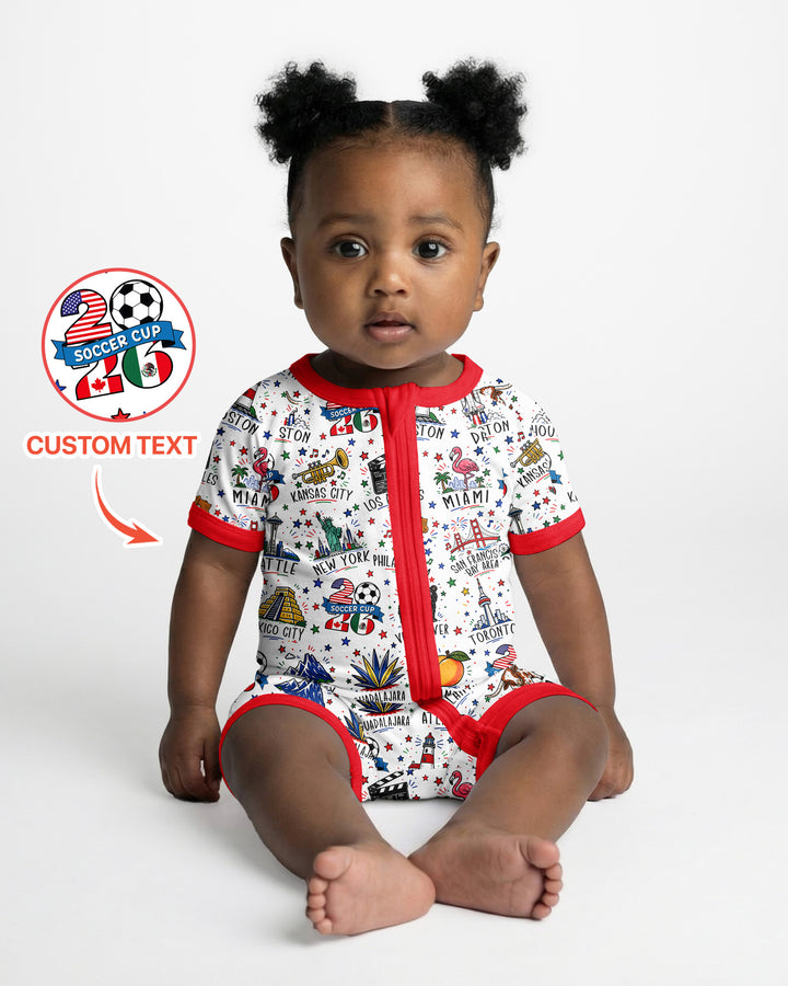 2026 Soccer Cup Host Citties Bamboo Shorty Zippy