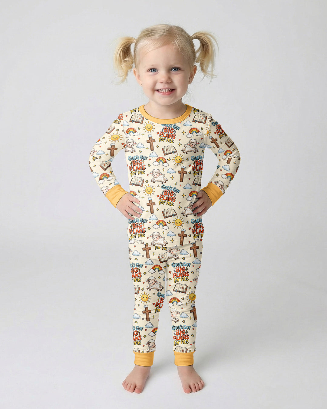 God's Got Big Plans For Me Bamboo Two Piece Long Sleeve Pajama Set