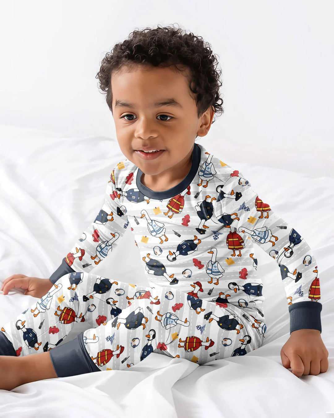Rescue Goose Squad Bamboo Two Piece Long Sleeve Pajama Set