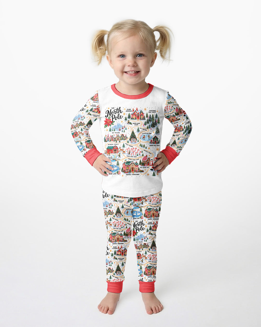 The North Pole Bamboo Two Piece Long Sleeve Pajama Set