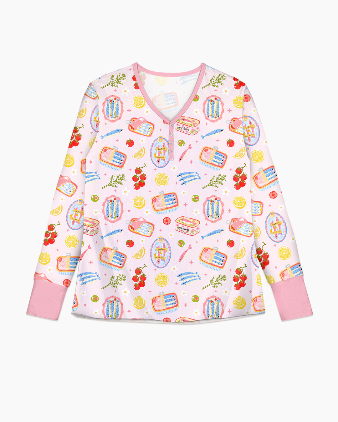 Preppy Sardines Bamboo Women Pajama Set