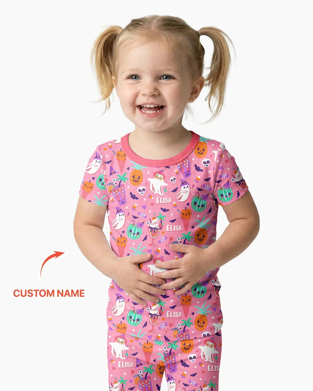 Summerween Doodles Bamboo Two Piece Short Sleeve Pajama Set
