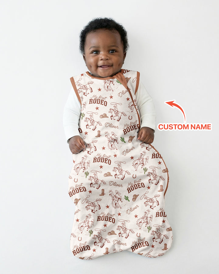 Custom Name First Rodeo Family Matching Bamboo Sleep Bag