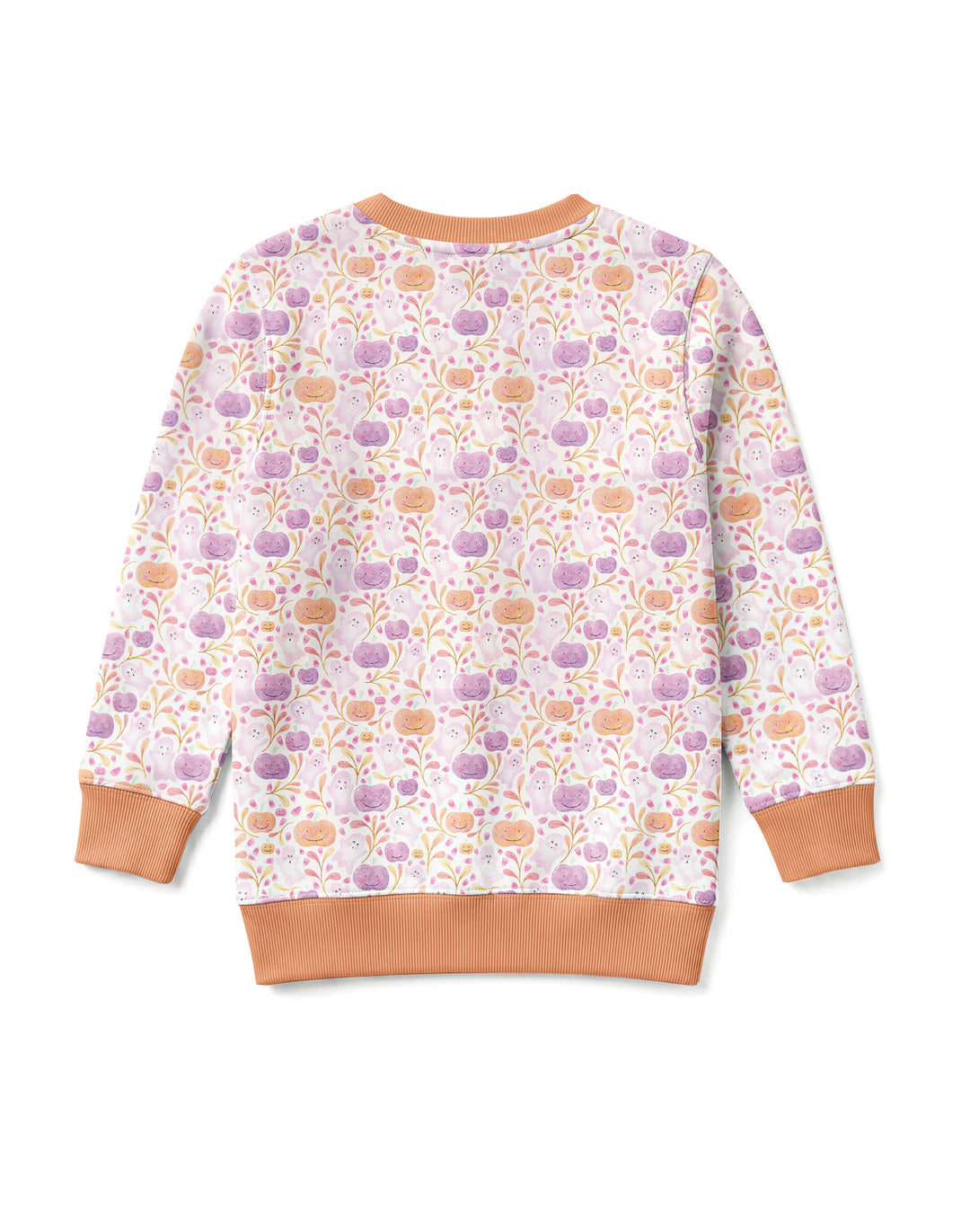 Pastel Pumpkins and Ghosts Bamboo Crewneck Sweatshirt