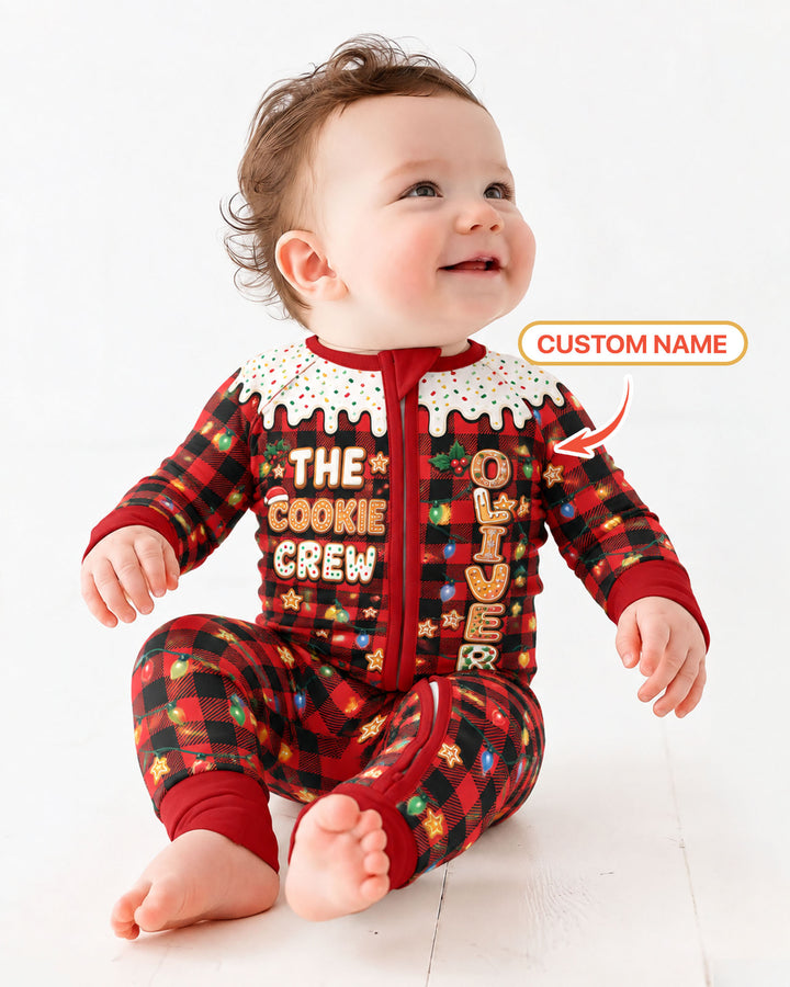 The Cookie Crew Custom Gingerbread Letter Bamboo Convertible Zippy