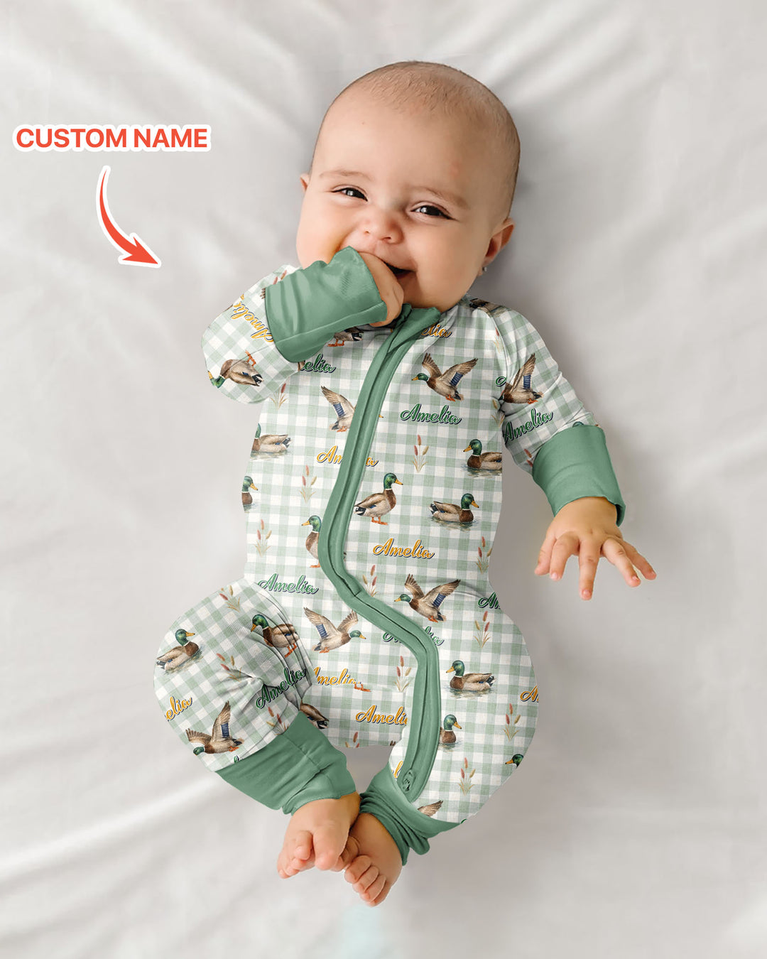 Mallard Duck Custom Name Bamboo Convertible Zippy