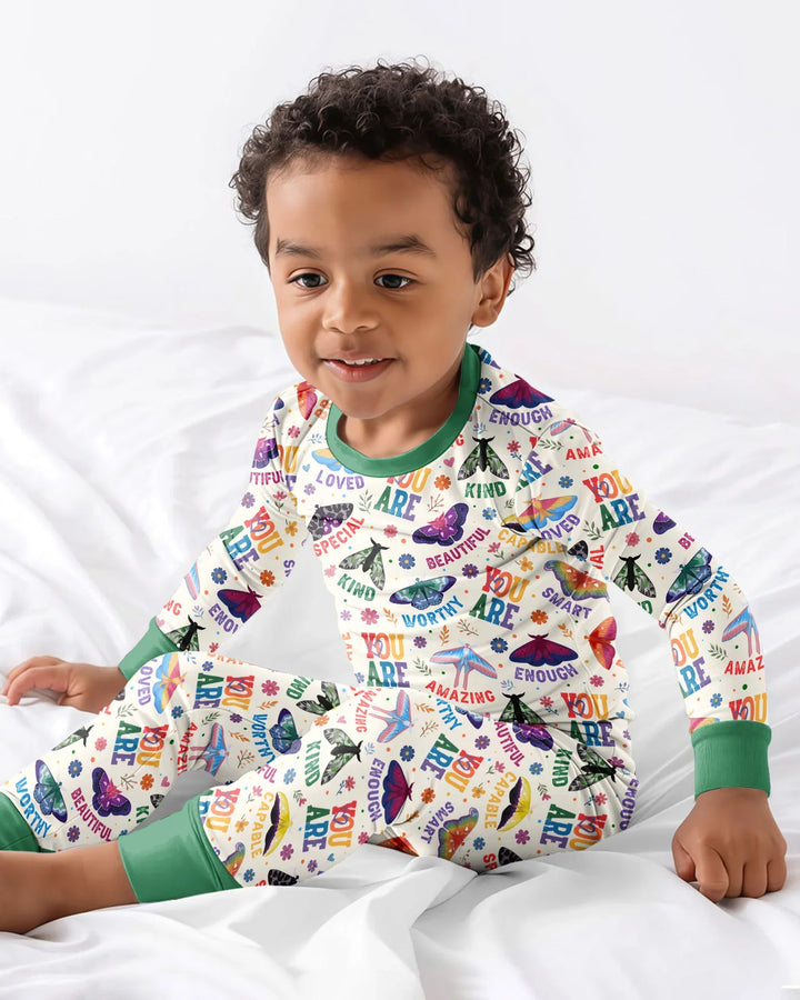 Proud Wings Family Matching Bamboo Two Piece Long Sleeve Pajama Set