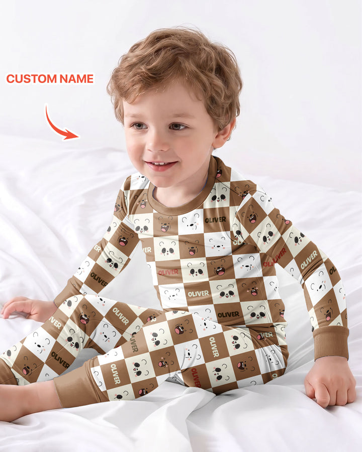 I Am Baby Bears Bamboo Two Piece Long Sleeve Pajama Set