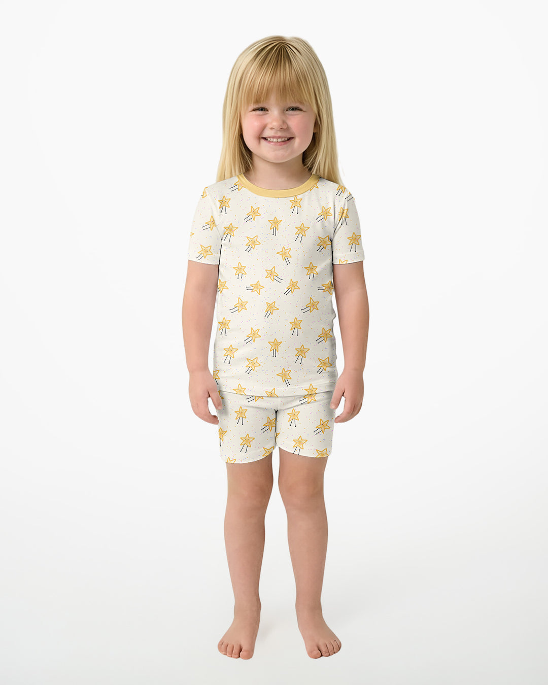 Template Bamboo Two Piece Short Sleeve Shorts Pyjamas Set