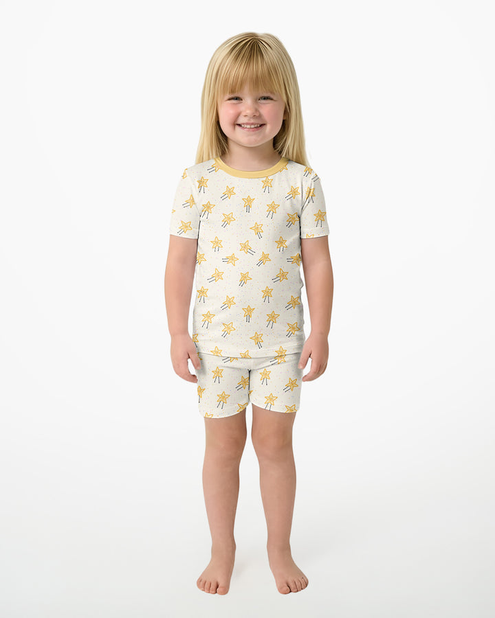 Template Bamboo Two Piece Short Sleeve Shorts Pyjamas Set