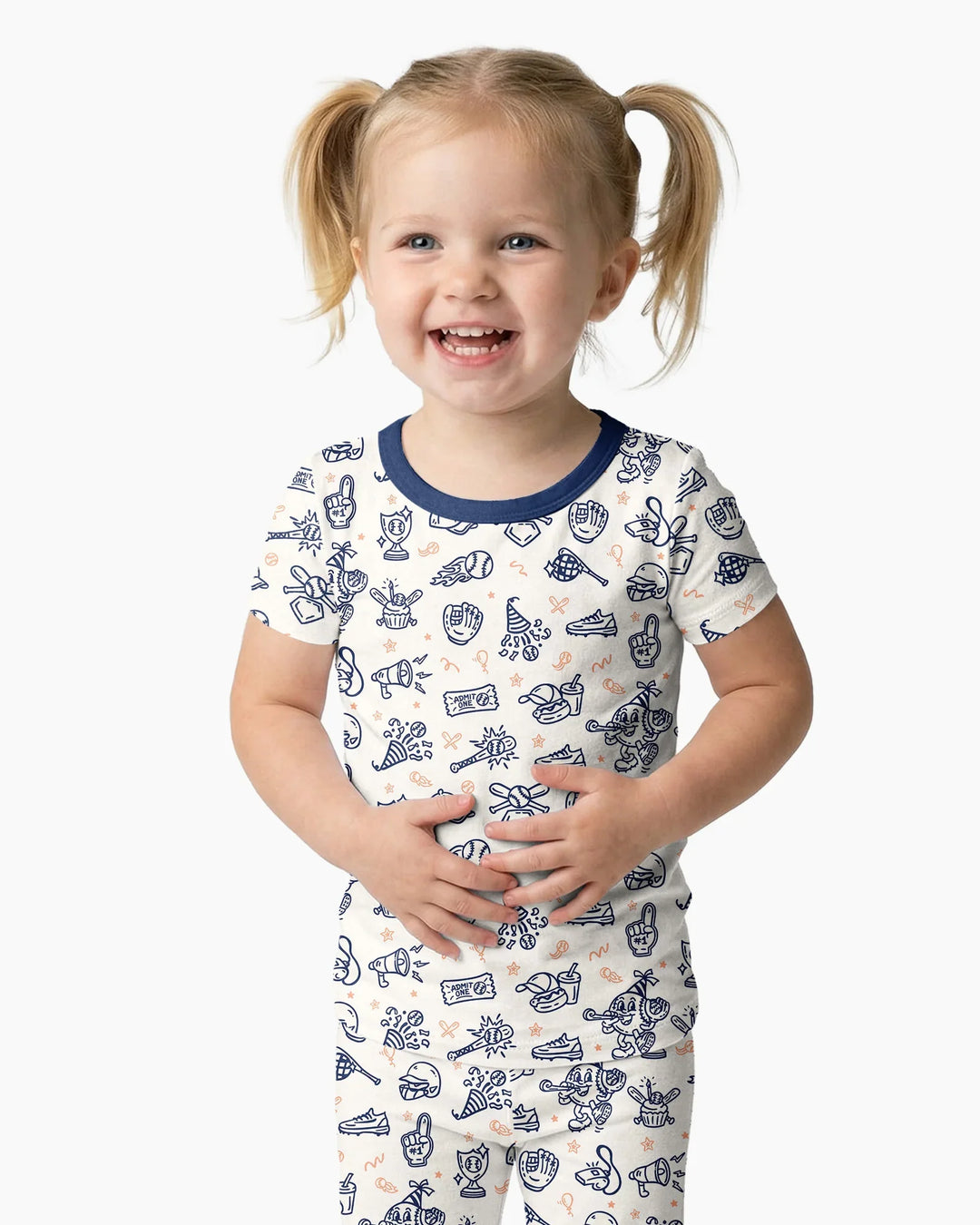 Ballpark Bash Bamboo Two Piece Short Sleeve Pajama Set