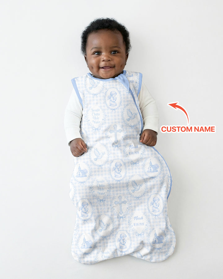 Custom Name Baptism Straight Outta Holy Water Bamboo Sleep Bag