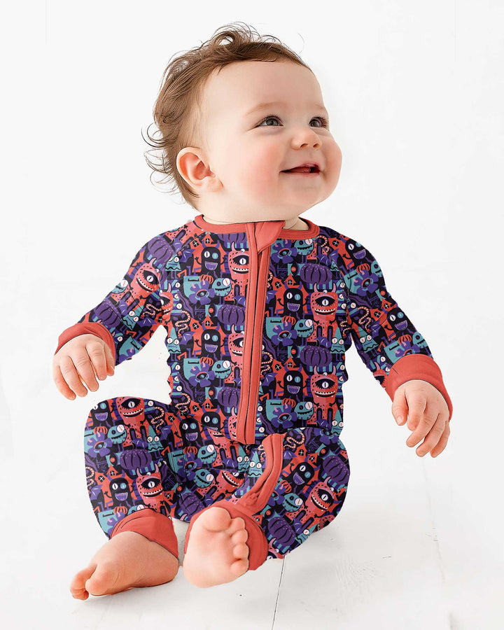 Halloween Multi Eyed Monsters Bamboo Convertible Zippy
