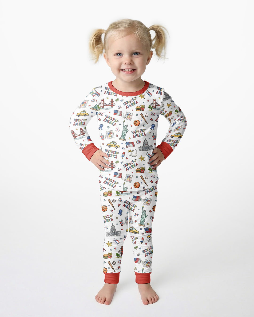 America 250 Celebration Bamboo Two Piece Long Sleeve Pajama Set