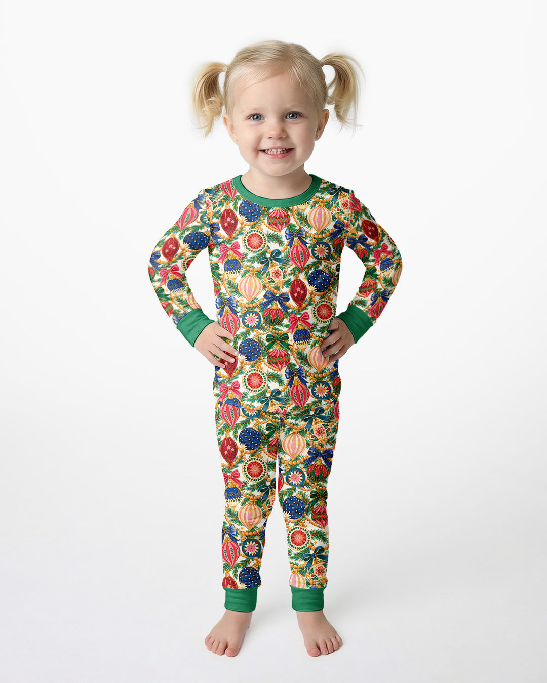 Vintage Ornament Magic Bamboo Two Piece Long Sleeve Pajama Set
