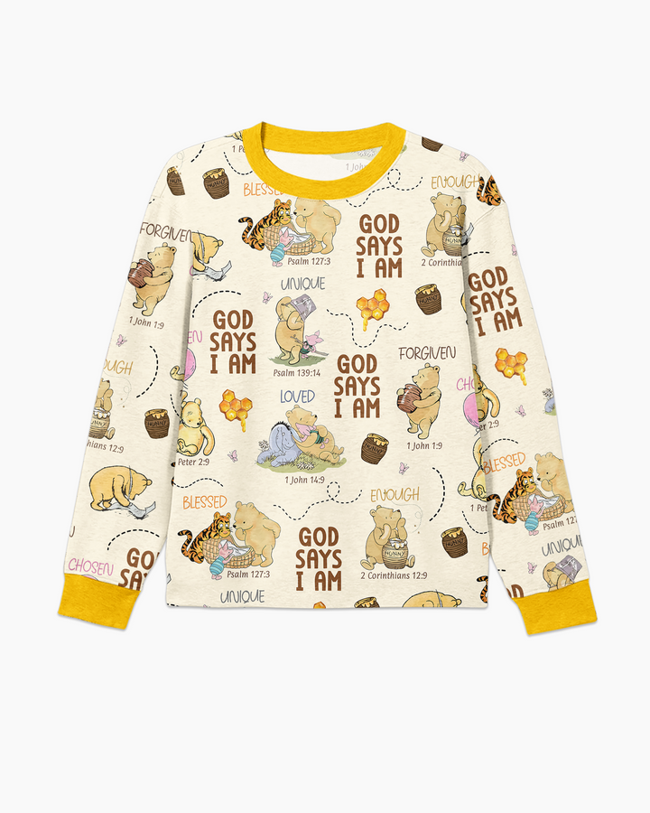 God Says I Am – Little Blessings Bamboo Men's Pajama Set