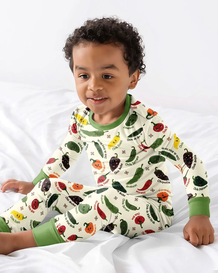 Template Bamboo Two Piece Long Sleeve Pyjamas Set