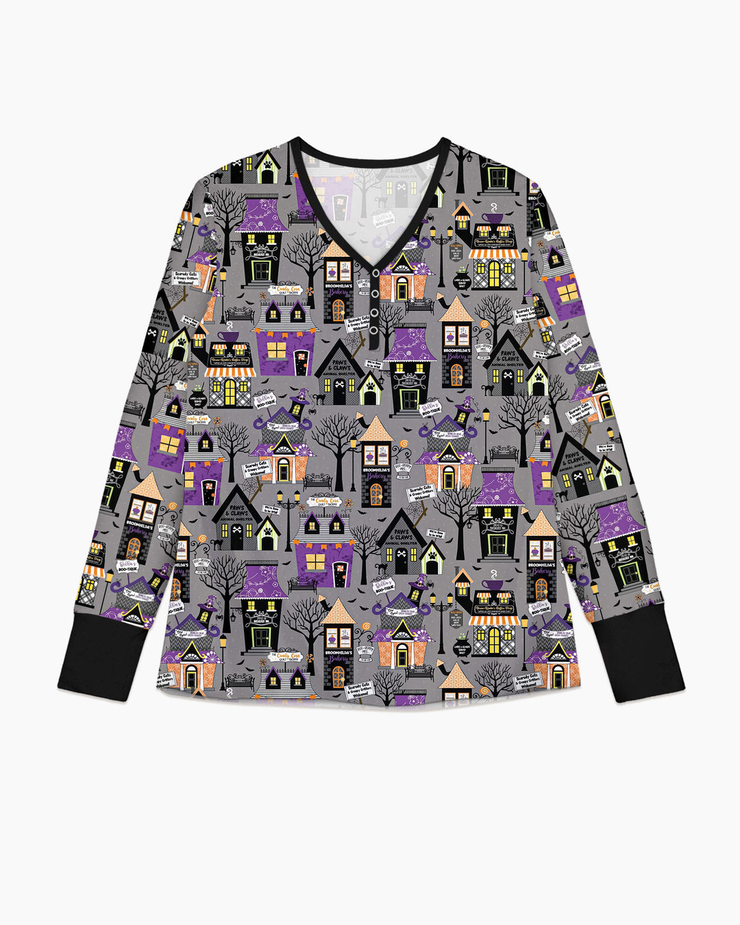 Halloween Hometown Bamboo Women Pajama Set