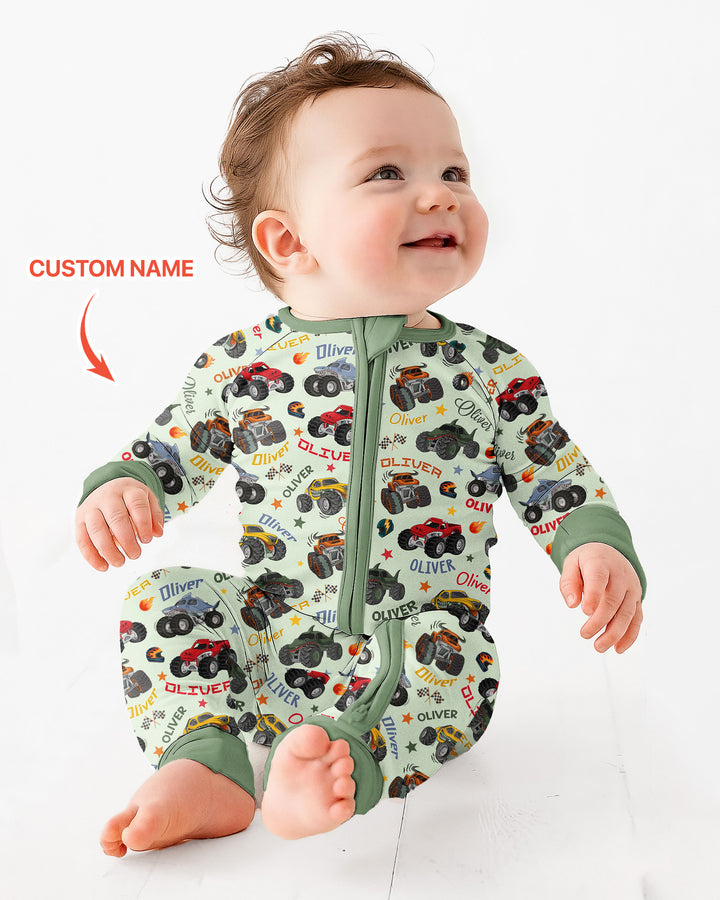 Personalized Monster Truck Bamboo Convertible Zippy