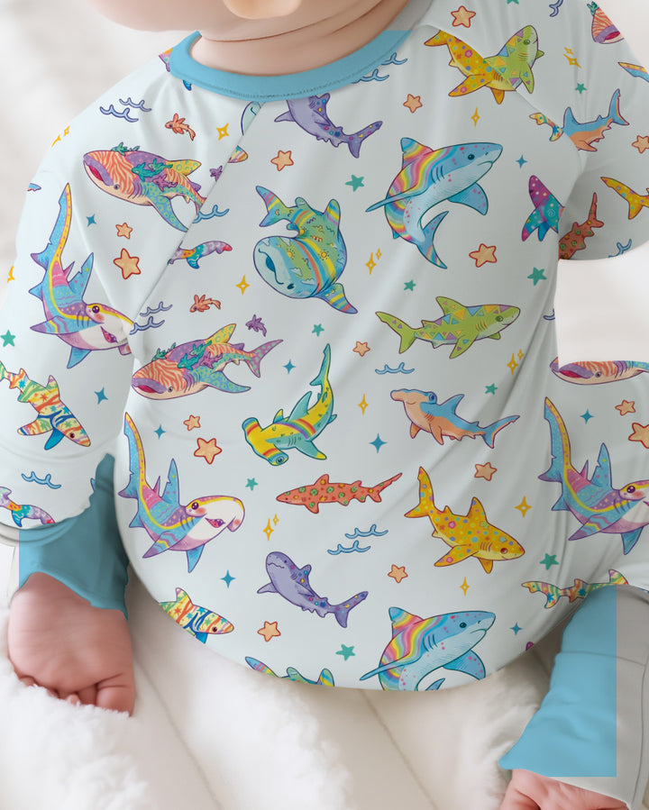 Tropical Sharks Bamboo Convertible Zippy