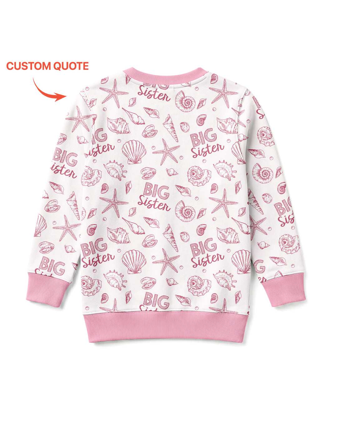 Coquette Seashell Matching Sibling Bamboo Crewneck Sweatshirt