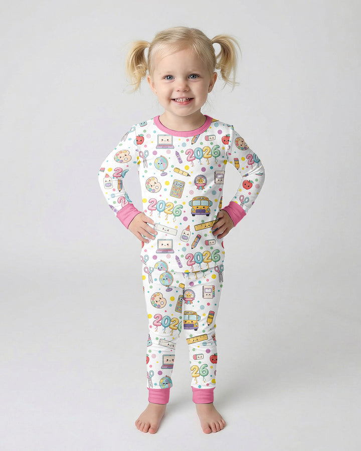 Template Bamboo Two Piece Long Sleeve Pyjamas Set