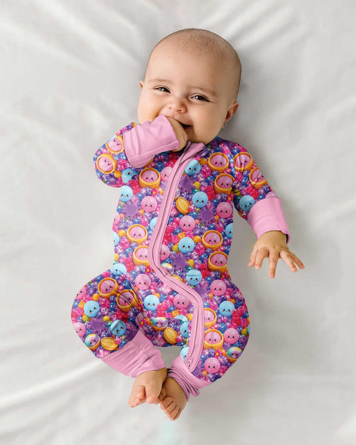 Rainbow Glitter Dumplings Bamboo Convertible Zippy