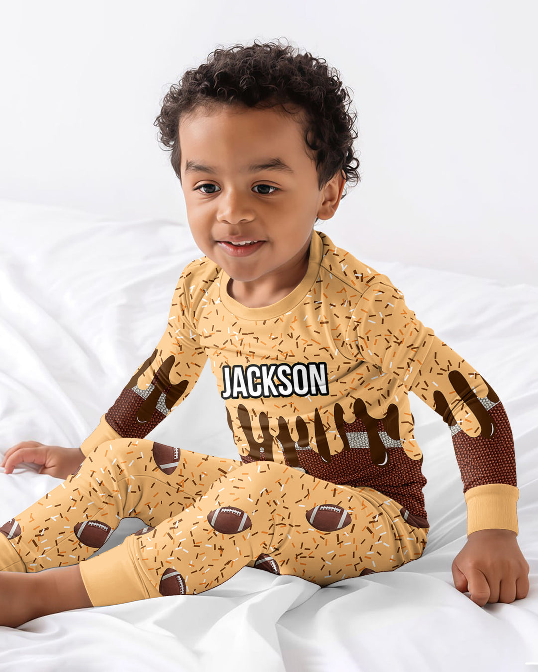 Icecream Drip  Bamboo Two Piece Long Sleeve Pajama Set