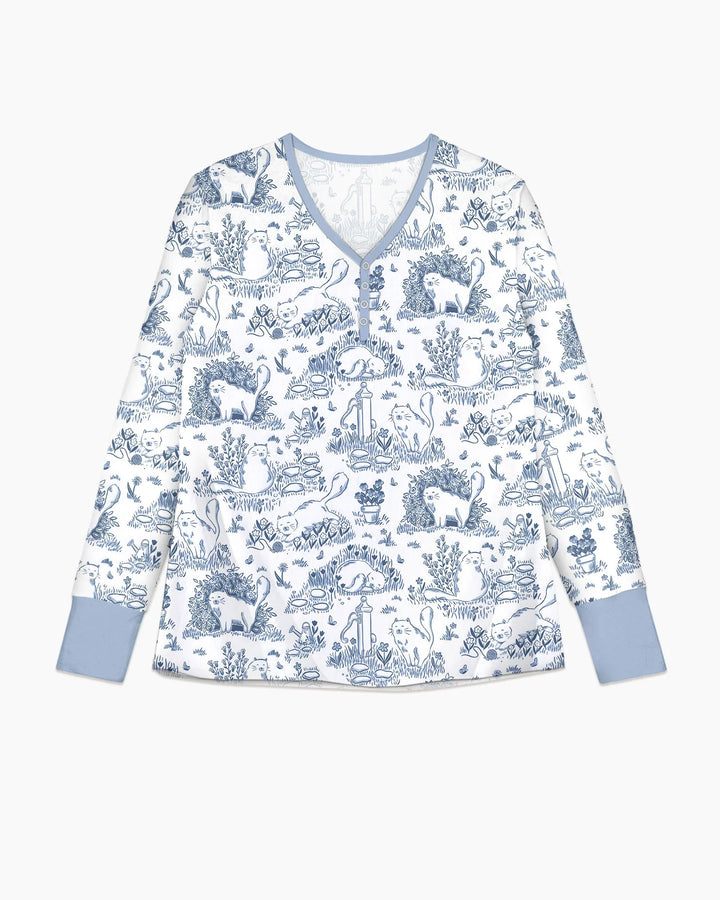 Toile Cats Bamboo Women Pajama Set