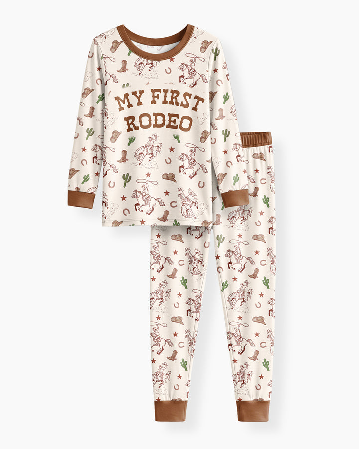 Personalized My First Rodeo Bamboo Two Piece Long Sleeve Pajama Set