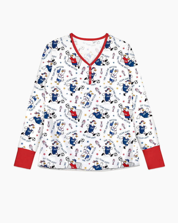 USA Soccer Goose Family Matching Bamboo Women Pajama Set