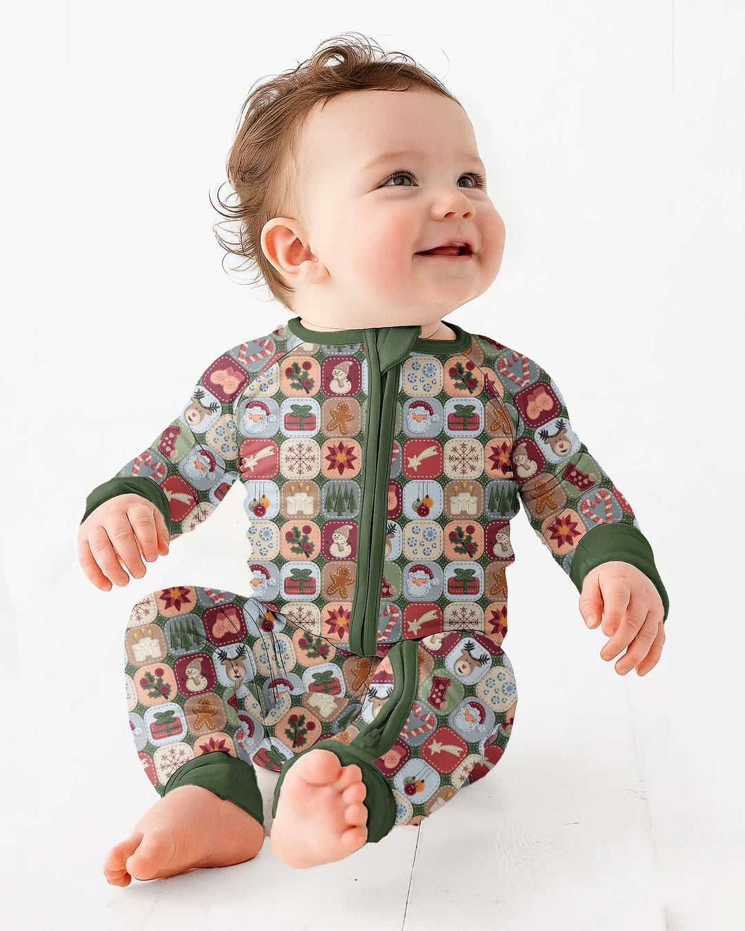 Christmas Felt Patchwork Bamboo Convertible Zippy