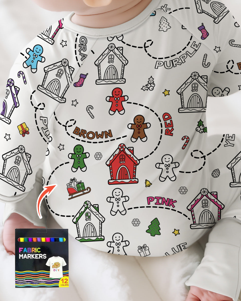 Colorable Matching Color Gingerbread Bamboo Convertible Zippy