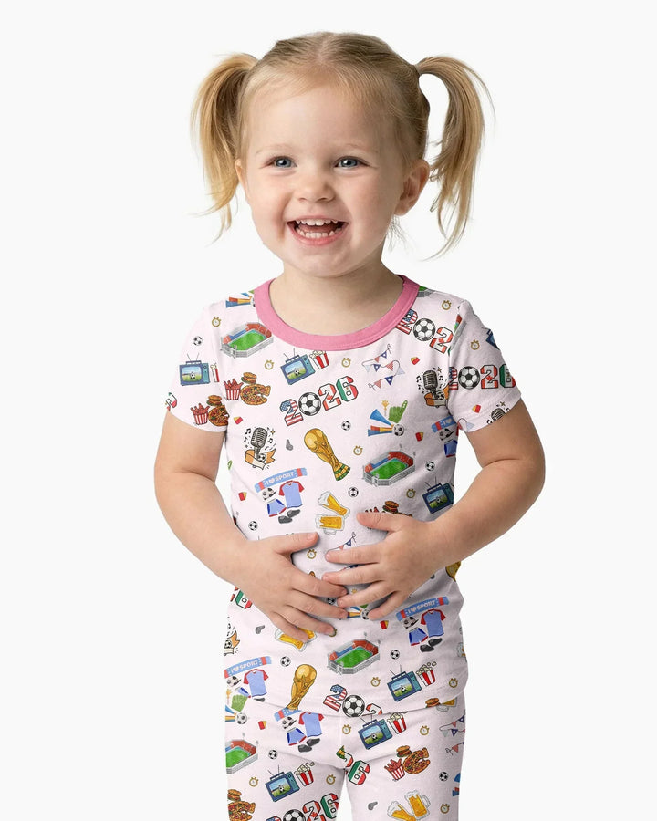 Dreaming of The Cup Bamboo Two Piece Short Sleeve Pajama Set