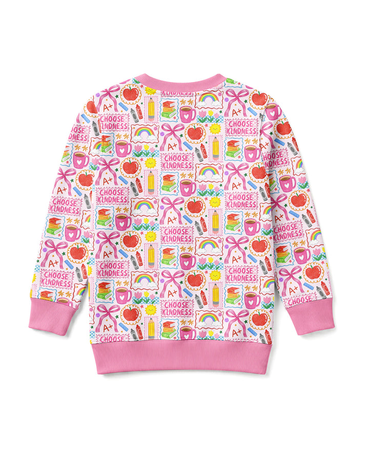 Kindness School Girl Bamboo Crewneck Sweatshirt