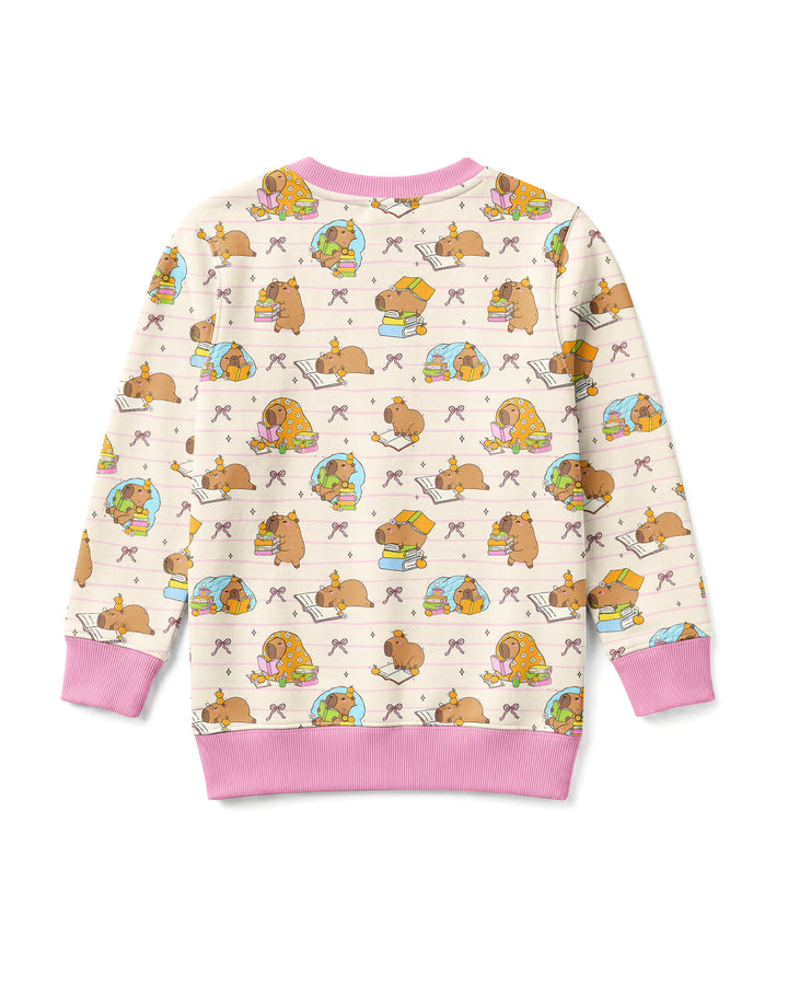 Sweet Study Capy Bamboo Crewneck Sweatshirt