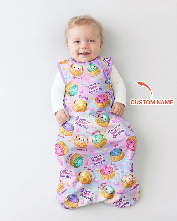 Custom Name You're A Glitter Dumpling Bamboo Sleep Bag