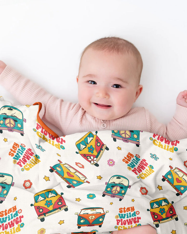 Stay Wild Flower Child Bamboo Blanket
