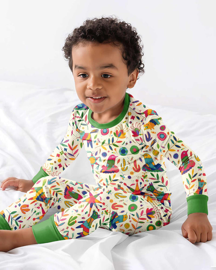 Template Bamboo Two Piece Long Sleeve Pyjamas Set