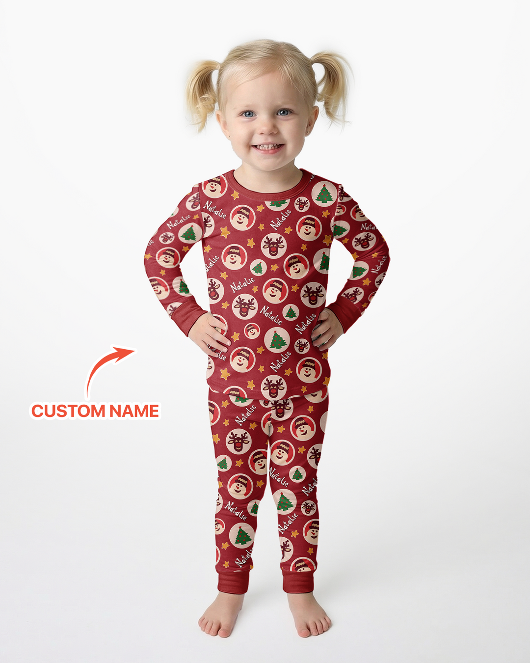 Christmas Dinner Bamboo Two Piece Long Sleeve Pajama Set