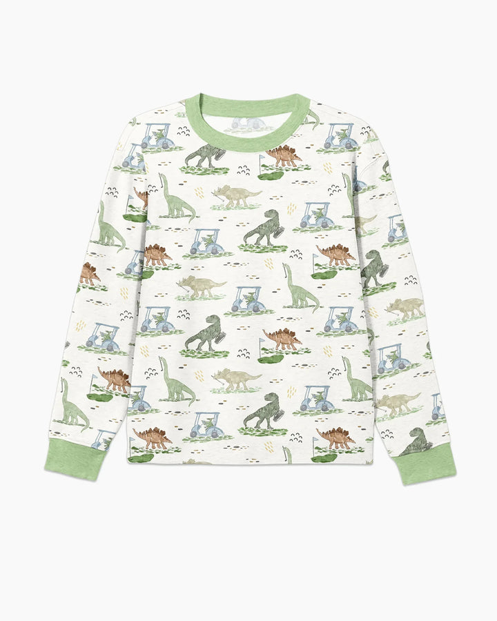 Dinos On The Green Daddy & Me Matching Bamboo Men's Pajama Set