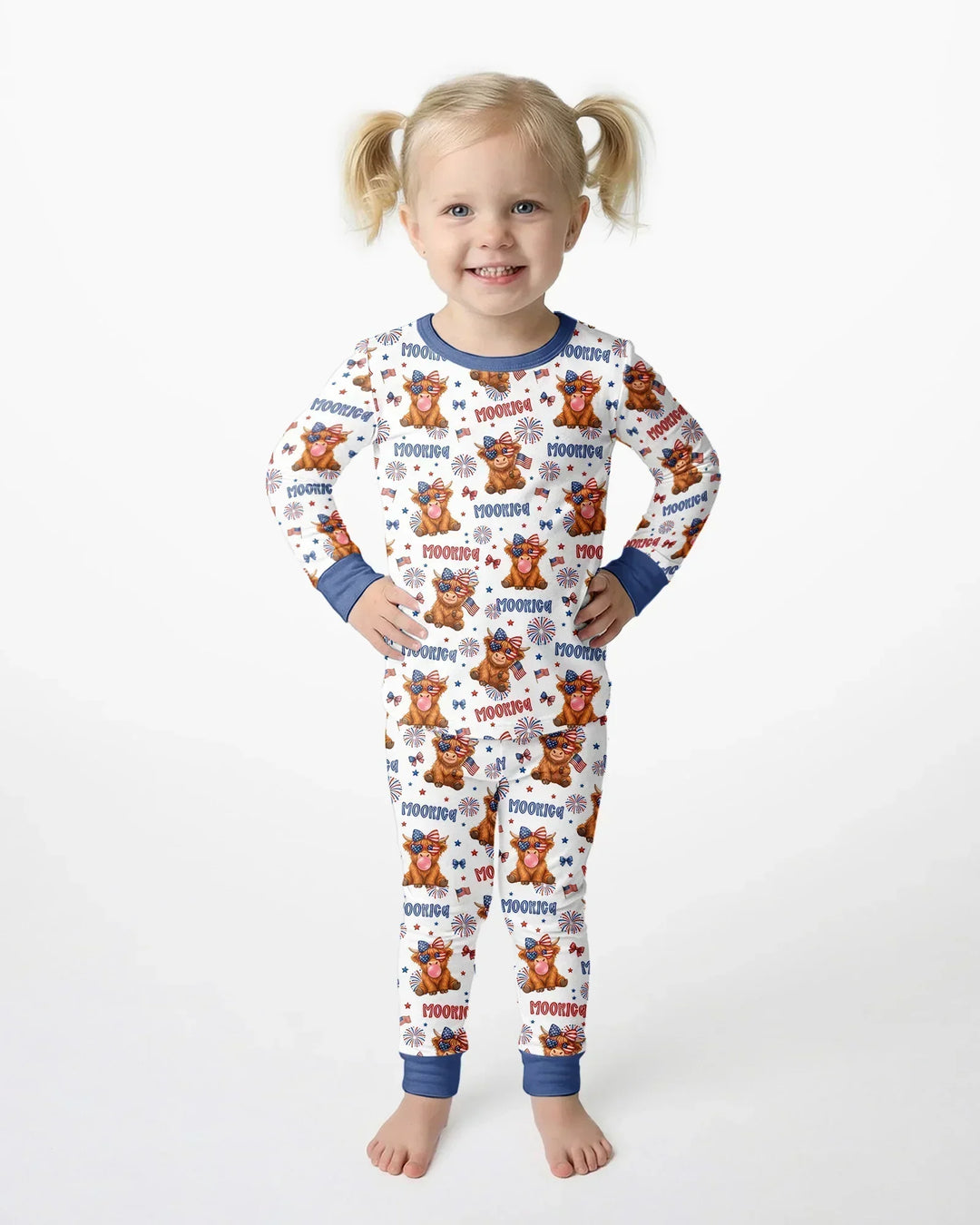 Moo-Rica Cowgirl Bamboo Two Piece Long Sleeve Pajama Set