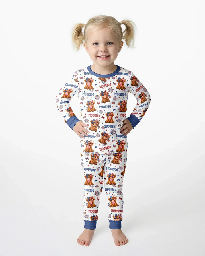 Moo-Rica Cowgirl Bamboo Two Piece Long Sleeve Pajama Set