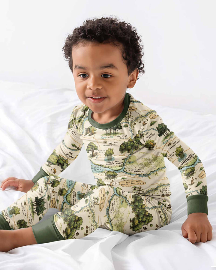 Template Bamboo Two Piece Long Sleeve Pyjamas Set