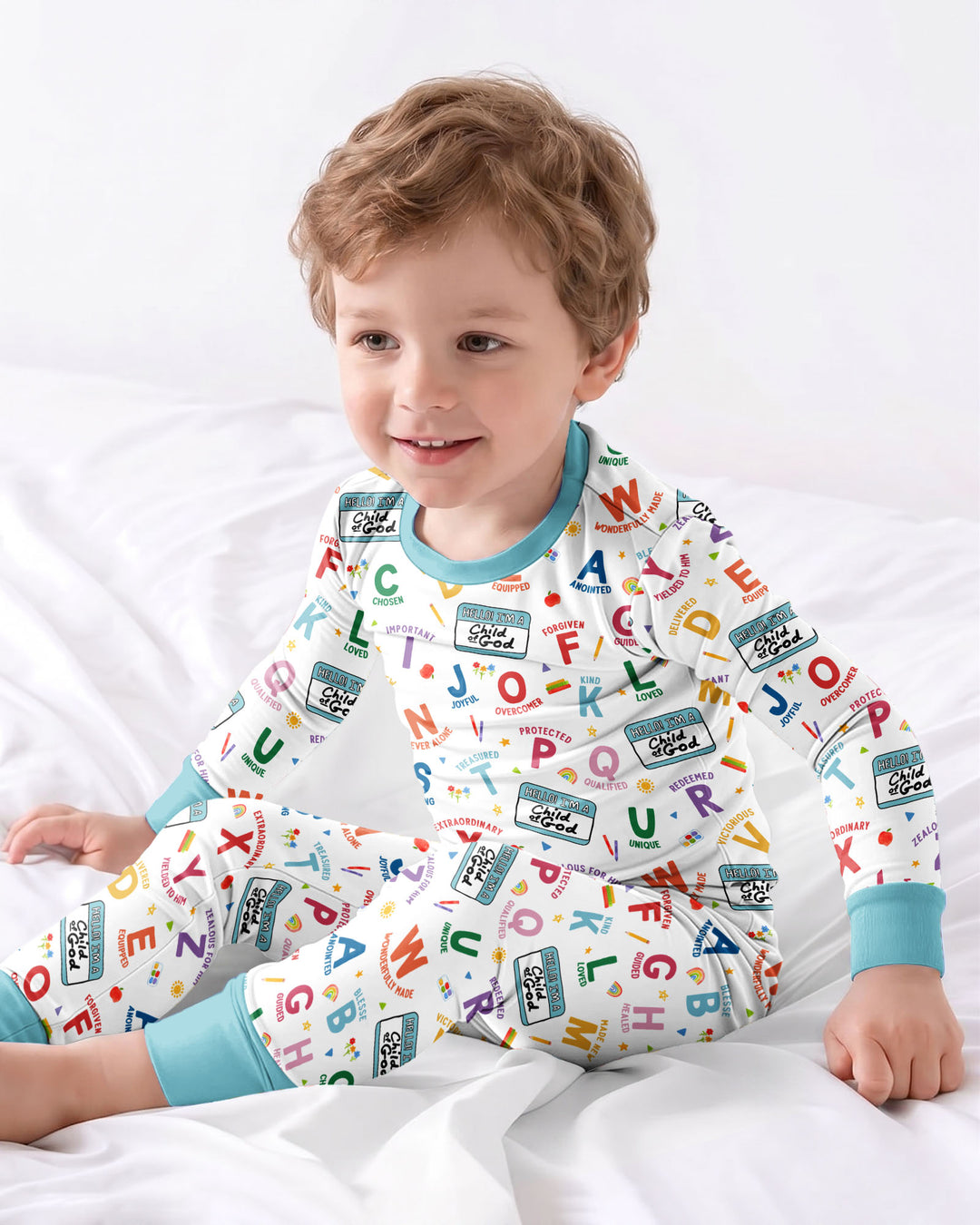 I'm A Child Of God ABCs Bamboo Two Piece Long Sleeve Pajama Set
