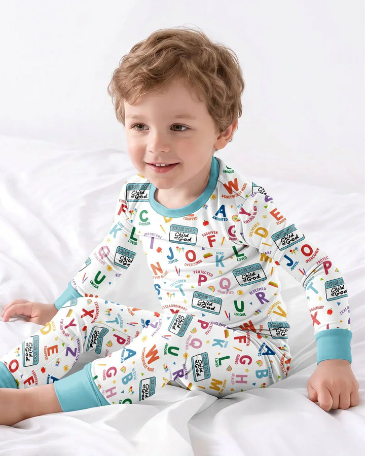 I'm A Child Of God ABCs Bamboo Two Piece Long Sleeve Pajama Set
